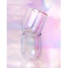 7 oz Stemless Double-Walled Prism Glass Set
