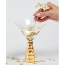 Glass Hammered Martini, 4 Piece Set