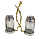 4" Salt and Pepper Set with Twig Design