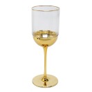 8.52 Oz Wine Glasses with Colored Dipped Bottom, Set of 6