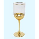 8.52 Oz Wine Glasses with Colored Dipped Bottom, Set of 6