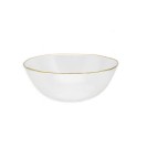 8.5" D Clear Gold - Tone Rim Salad Bowl