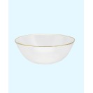 8.5" D Clear Gold - Tone Rim Salad Bowl