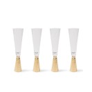 Glass Hammered Champagne Flute, 4 Piece Set