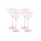 Glass Stemmed Martini, 4 Piece Set