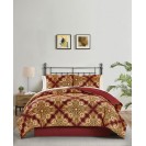 Red  8 Piece Reversible Comforter Set