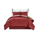 Red  8 Piece Reversible Comforter Set