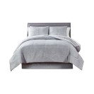  Stripe Greyscale 8 Piece Reversible Comforter Sets