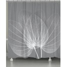 Grey Leaves Shower Curtain