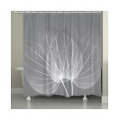 Grey Leaves Shower Curtain