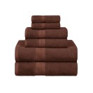 Rayon from Bamboo Blend Ultra Soft Quick Drying Solid 6 Piece Assorted Towel Set