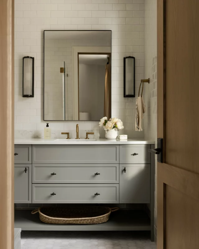 Bathrooms are one of our favorite places to play with tile. It’s all about mixing textures, tones, and patterns to create something that feels layered but timeless.